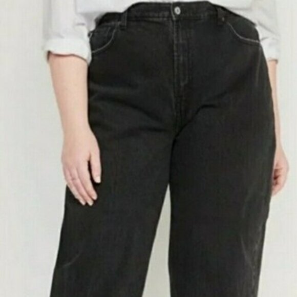 FIRM. NWT Old Navy Dark Wash Denim Jeans Extra High-Rise Balloon. Size 8 Women's - Picture 5 of 15